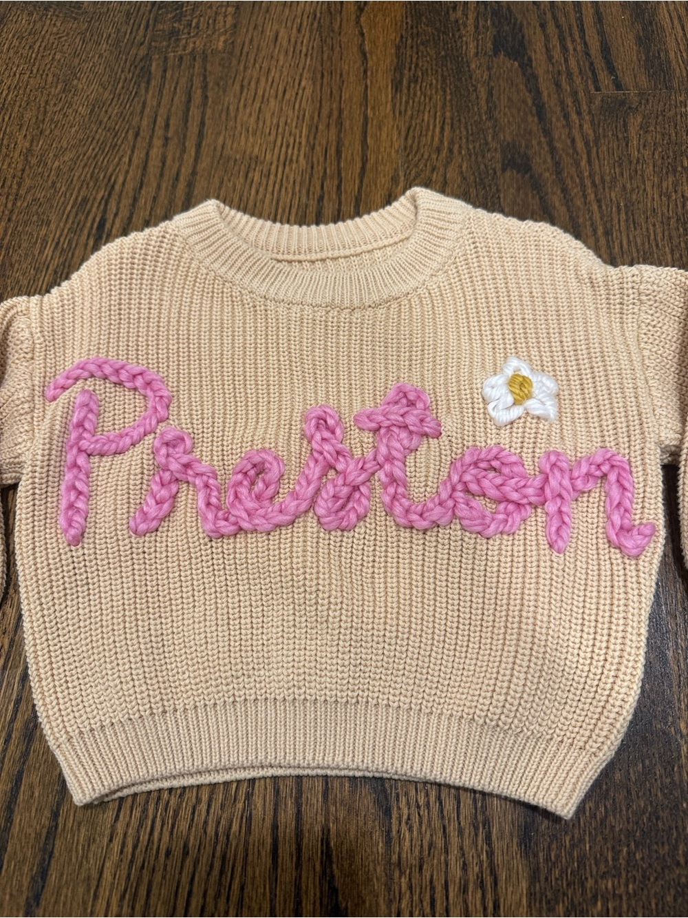Tan and Pink “Preston” Sweater
